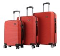 Komplet czerwonych walizek