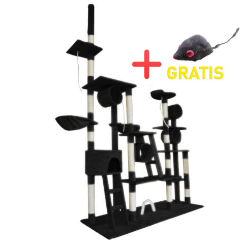 DRAPAK DLA KOTA XXL CZARNY PLAC ZABAW HAMAK LEGOWISKO DOM DOMEK 255CM